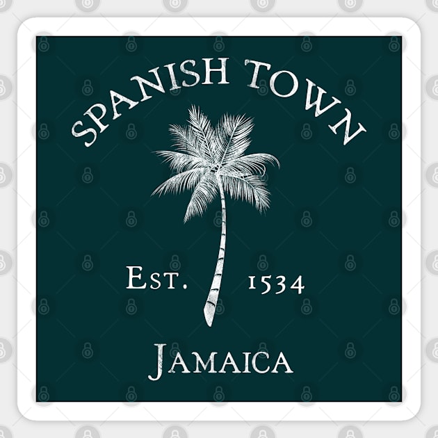 Spanish Town Jamaica Vintage Palm Sticker by TGKelly